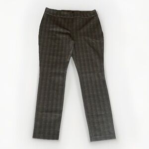 NWT Dalia Grey Plaid Tummy Control Pants sz 12